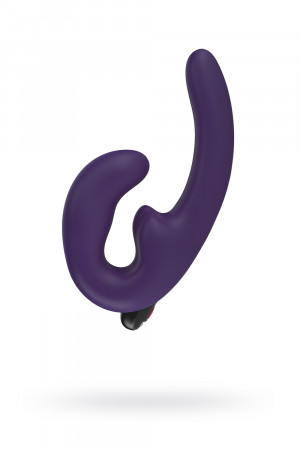 Двухсторонний страпон без ремешков sharevibe фиолетовый 22 см