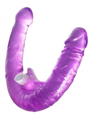 Фаллоимитатор двусторонний с вибацией toyfa фиолетовый 35 см