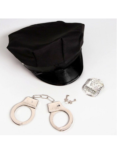 Эротический набор «Секс-полиция»: шапка, наручники, значок