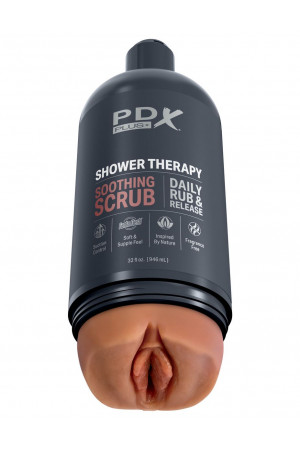 Мастурбатор-вагина цвета карамели Shower Therapy Soothing Scrub
