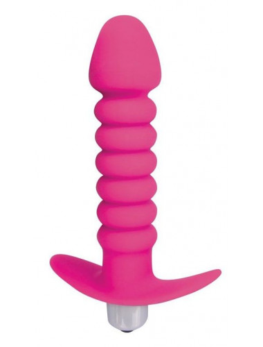 Анальная втулка с вибрацией sweet toys розовая 11,5 см