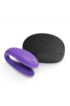 Фиолетовый вибромассажер для пар We-Vibe Sync Go