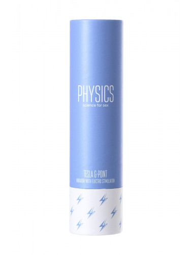 Вибратор с электростимуляцией physics tesla g-point голубой 21 см