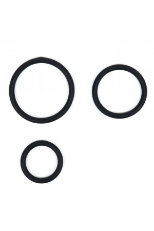 Набор из 3 черных эрекционных колец «Оки-Чпоки»