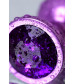 Анальная втулка фиолетовая с фиолетовым кристаллом medium 8,2 см