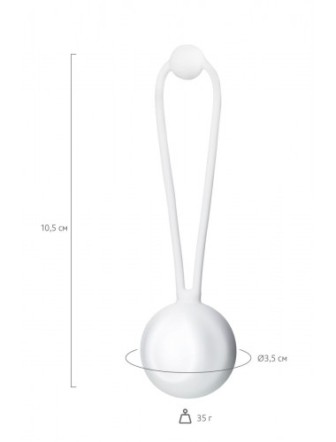 Вагинальный шарик lily белый 10,5 см