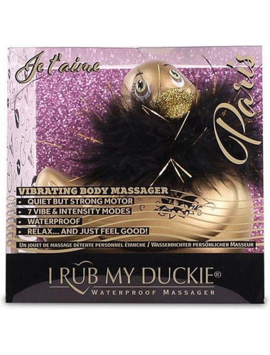 Золотистый вибратор-уточка I Rub My Duckie 2.0 Paris