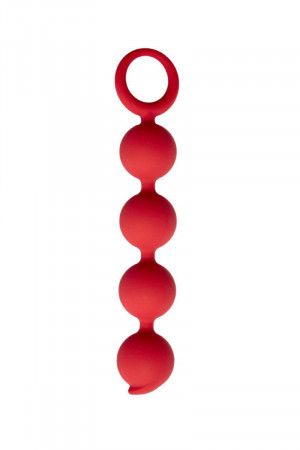 Анальная цепочка appulse бордовый 15 см