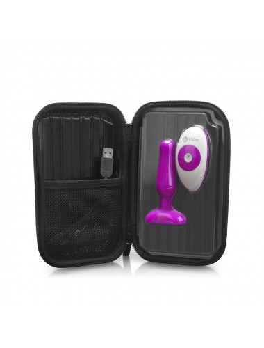 Анальная вибропробка NOVICE REMOTE CONTROL PLUG FUCHSIA - 10,2 см.