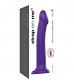 Фиолетовый фаллоимитатор-насадка Strap-On-Me Dildo Dual Density size L - 19 см.