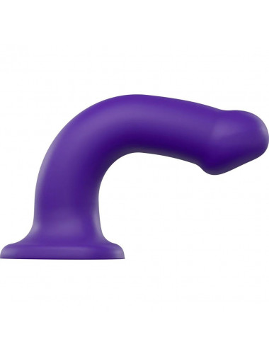 Фиолетовый фаллоимитатор-насадка Strap-On-Me Dildo Dual Density size L - 19 см.