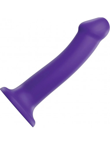 Фиолетовый фаллоимитатор-насадка Strap-On-Me Dildo Dual Density size L - 19 см.