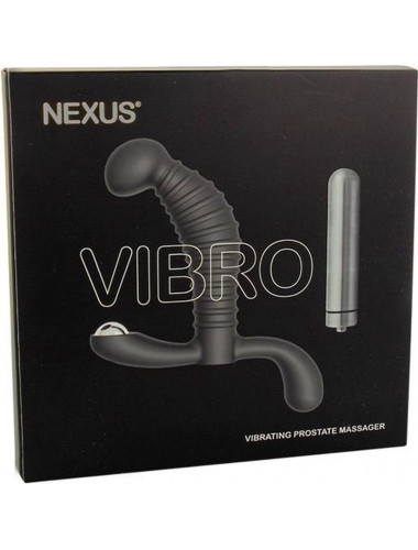 Черный стимулятор простаты Nexus Vibro - 10,2 см.