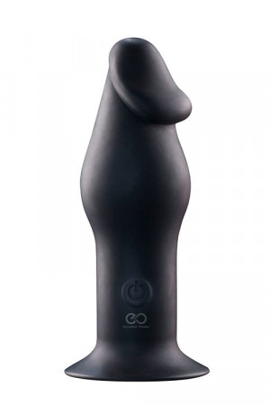 Черный анальный вибромассажер 5INCH RECHARGEABLE BUTTPLUG - 12,7 см.