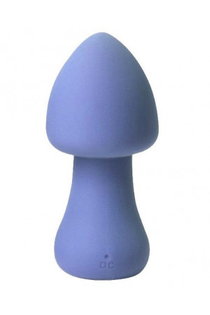 Голубой перезаряжаемый клиторальный стимулятор-грибочек Parasol Mushroom
