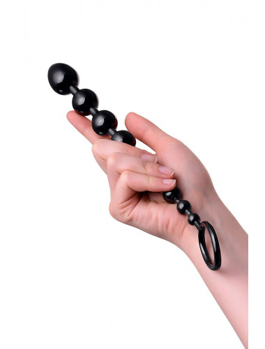 Анальная цепочка черная a-toys 28,3 см