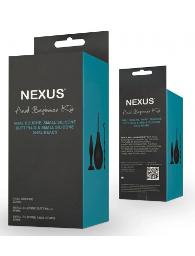 Анальный набор Nexus Anal Beginner Kit: пробка, душ и шарики