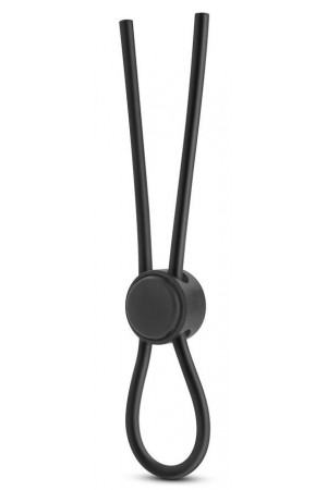 Черное силиконовое лассо на пенис SILICONE LOOP COCK RING 