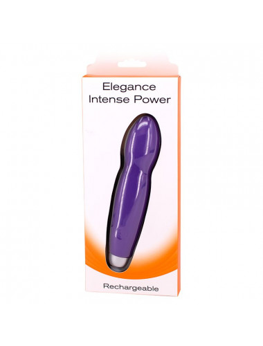 Фиолетовый мини-вибромассажер ELEGANCE INTENSE POWER - 14 см.