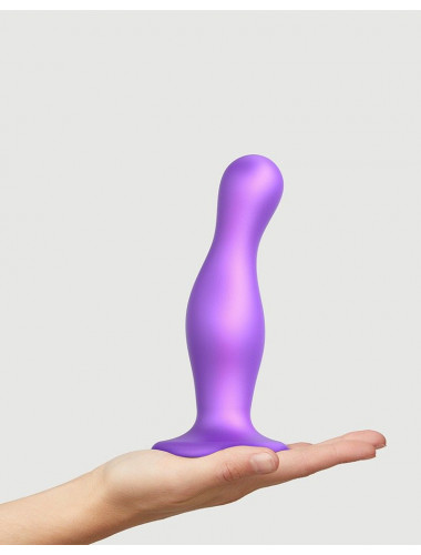 Фиолетовая насадка Strap-On-Me Dildo Plug Curvy size L