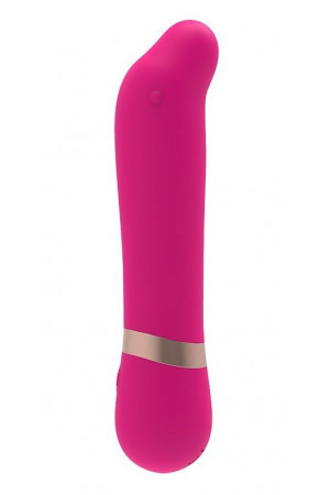 Розовый мини-вибратор для массажа G-точки Cuddly Vibe - 11,9 см.