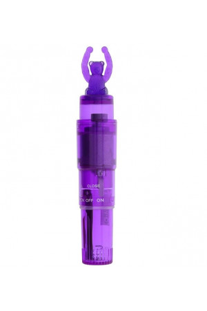 Фиолетовый клиторальный стимулятор-ракета с мишкой GOOD VIBES BEAR VIBRATOR