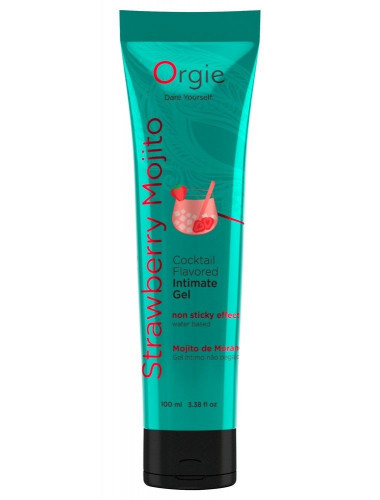 Съедобный интимный гель Orgie Lube Tube Cocktail Strawberry Mojito - 100 мл.