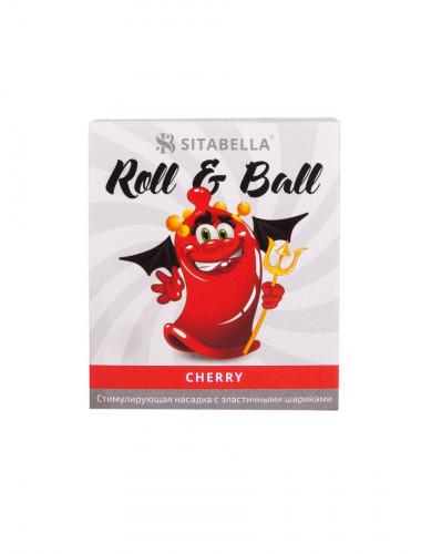 Стимулирующий презерватив-насадка Roll   Ball Cherry