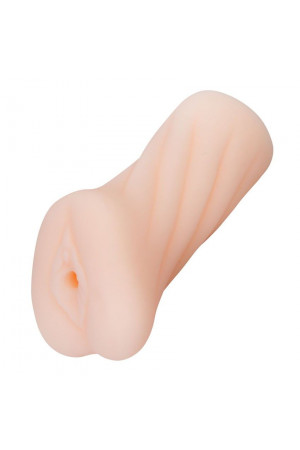 Эластичный компактный мастурбатор-вагина телесного цвета