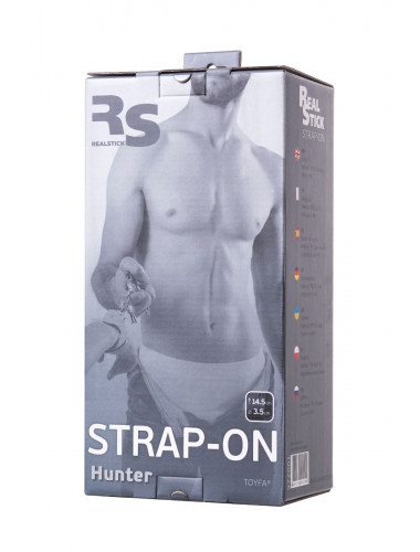 Страпон на креплении realstick strap-on hunter телесный 14,5 см