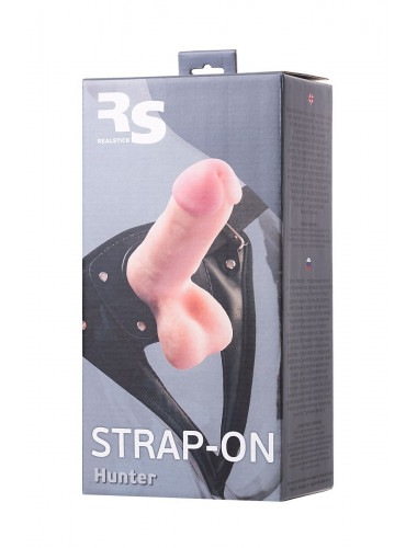 Страпон на креплении realstick strap-on hunter телесный 14,5 см