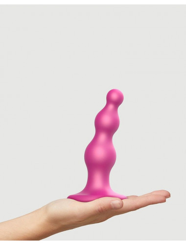 Розовая насадка Strap-On-Me Dildo Plug Beads size S