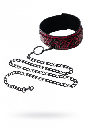 Ошейник с поводком collar with leash красный 