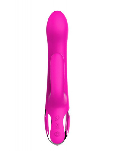 Розовый вибратор-кролик NAGHI NO.43 RECHARGEABLE DUO VIBRATOR - 23 см.