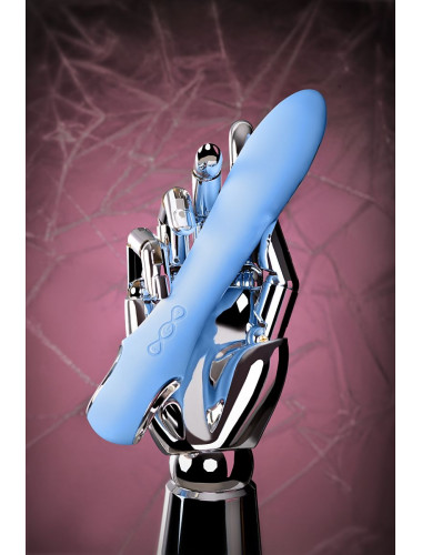 Вибратор с электростимуляцией physics galvani vibe голубой 20,5 см