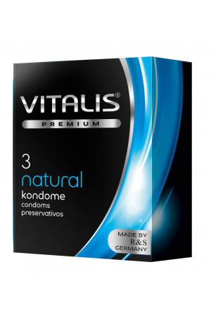 Классические презервативы VITALIS PREMIUM natural - 3 шт.