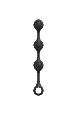 Черные утяжеленные анальные шарики Anal Essentials Weighted Silicone Anal Balls - 34,3 см.