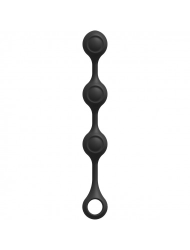 Черные утяжеленные анальные шарики Anal Essentials Weighted Silicone Anal Balls - 34,3 см.