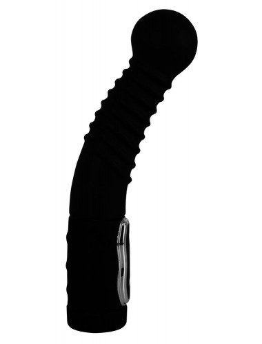 Чёрный стимулятор простаты с ротацией Prostate Twister - 20 см.