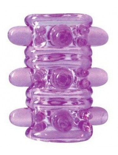 Насадка с шипами фиолетовая crystal sleeve 5 см