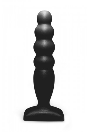 Чёрный анальный стимулятор Large Bubble Plug - 14,5 см.
