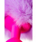 Анальная втулка розовая с фиолетовым хвостом кролика 13 см