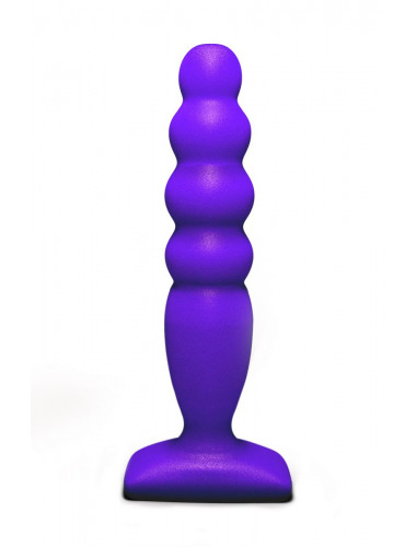 Фиолетовый анальный стимулятор Large Bubble Plug - 14,5 см.