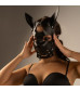 Черная маска  Собака  с ушками