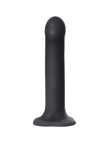 Черный фаллос на присоске Silicone Bendable Dildo L - 19 см.