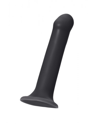 Черный фаллос на присоске Silicone Bendable Dildo L - 19 см.