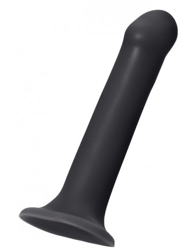 Черный фаллос на присоске Silicone Bendable Dildo L - 19 см.