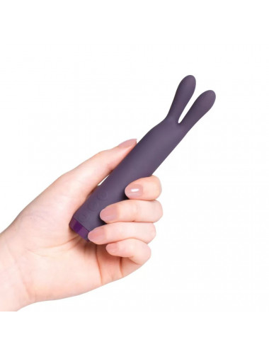 Фиолетовый вибратор с ушками Rabbit Bullet Vibrator - 8,9 см.