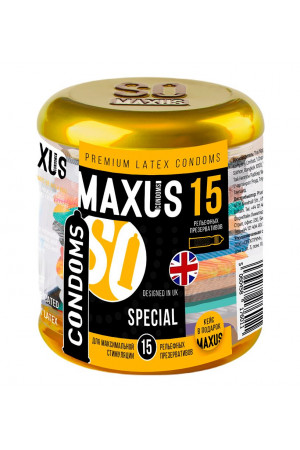 Презервативы с точками и рёбрами MAXUS Special - 15 шт.