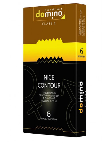 Презервативы с рёбрышками DOMINO Classic Nice Contour - 6 шт.